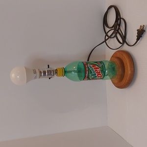 Mountain Dew Plastic Soda Bottle Lamp RARE